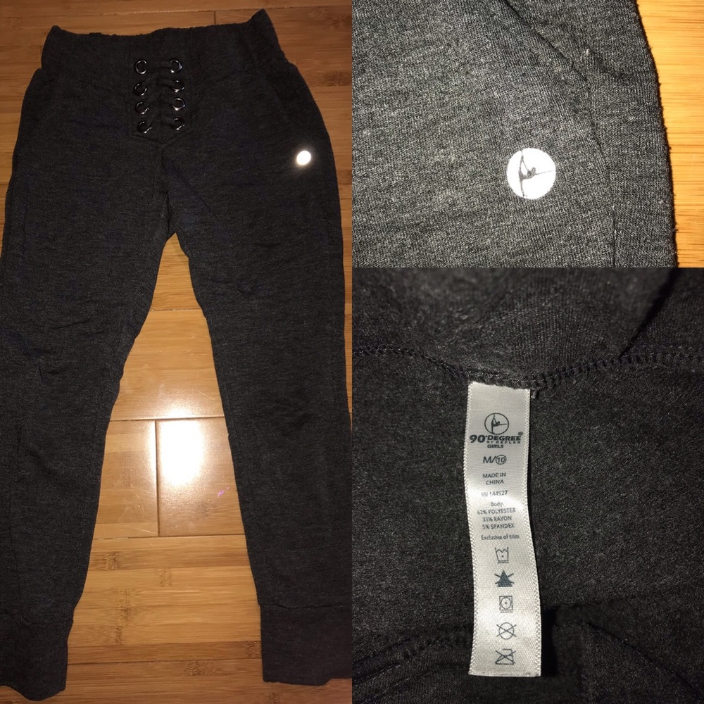 Grey 90 degree brand joggers size 10 girls